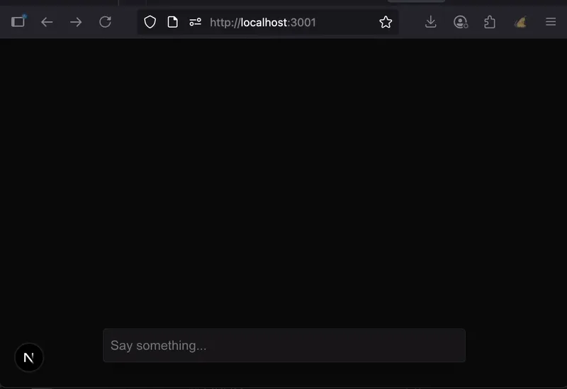 Chatbot interface working