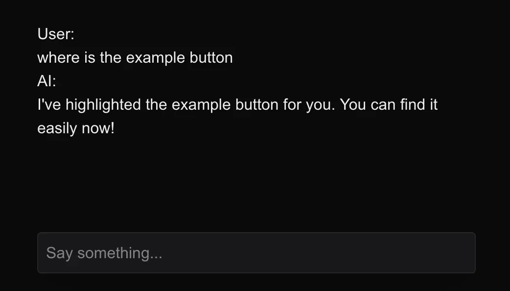 Chat output with tool response