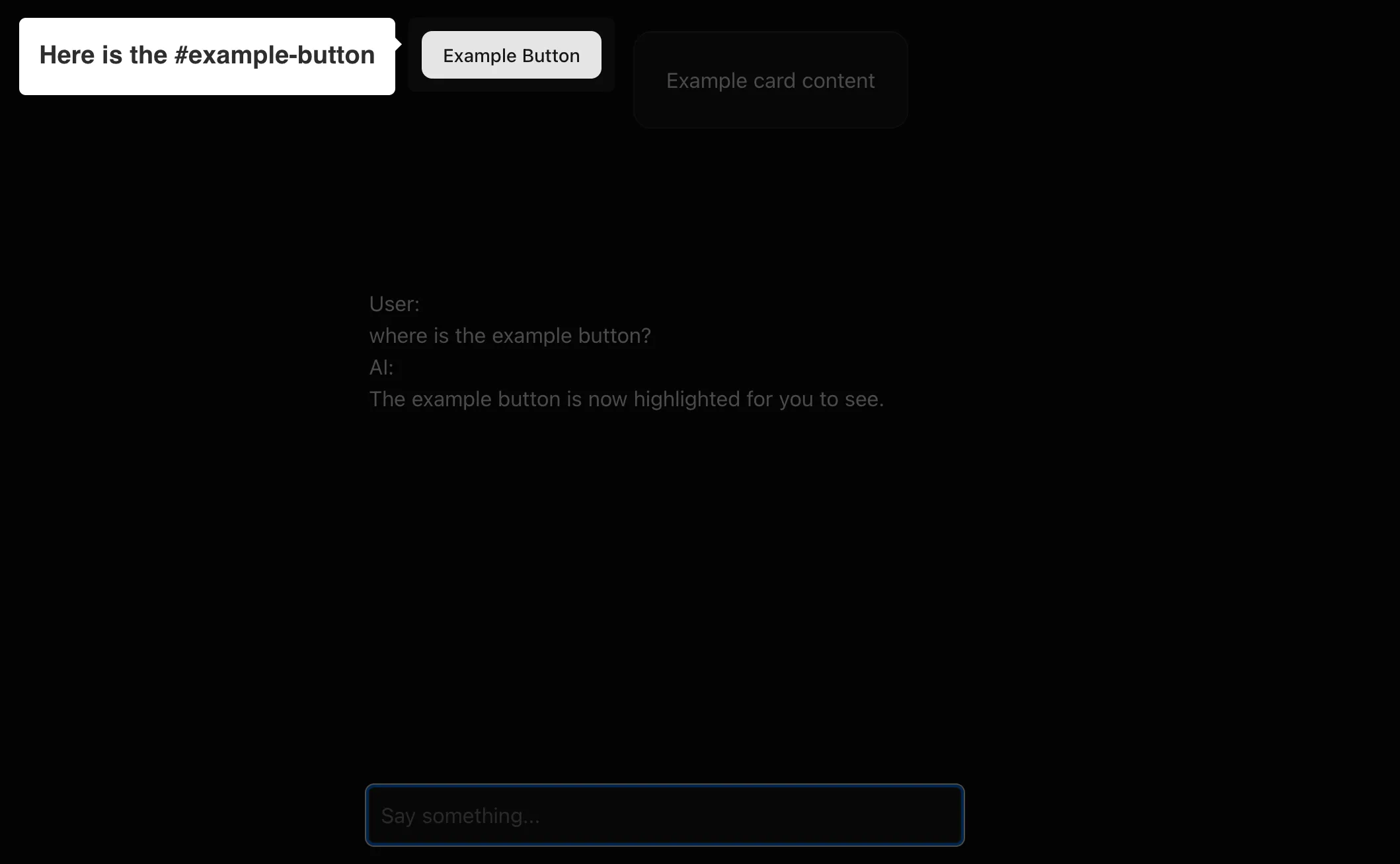 Example button highlighted
